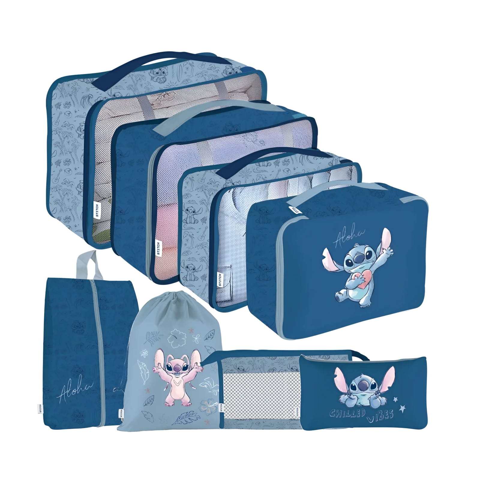 Set de viaje organizador de equipaje de 8 piezas de Stitch