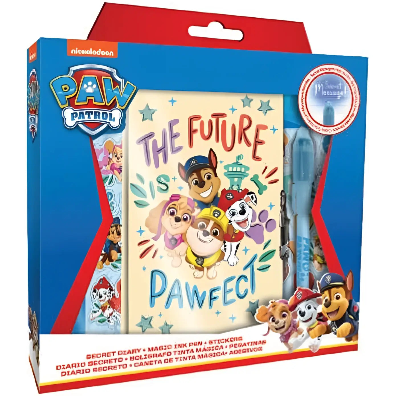 Set diario secreto y bolígrafo de tinta mágica PATRULLA CANINA