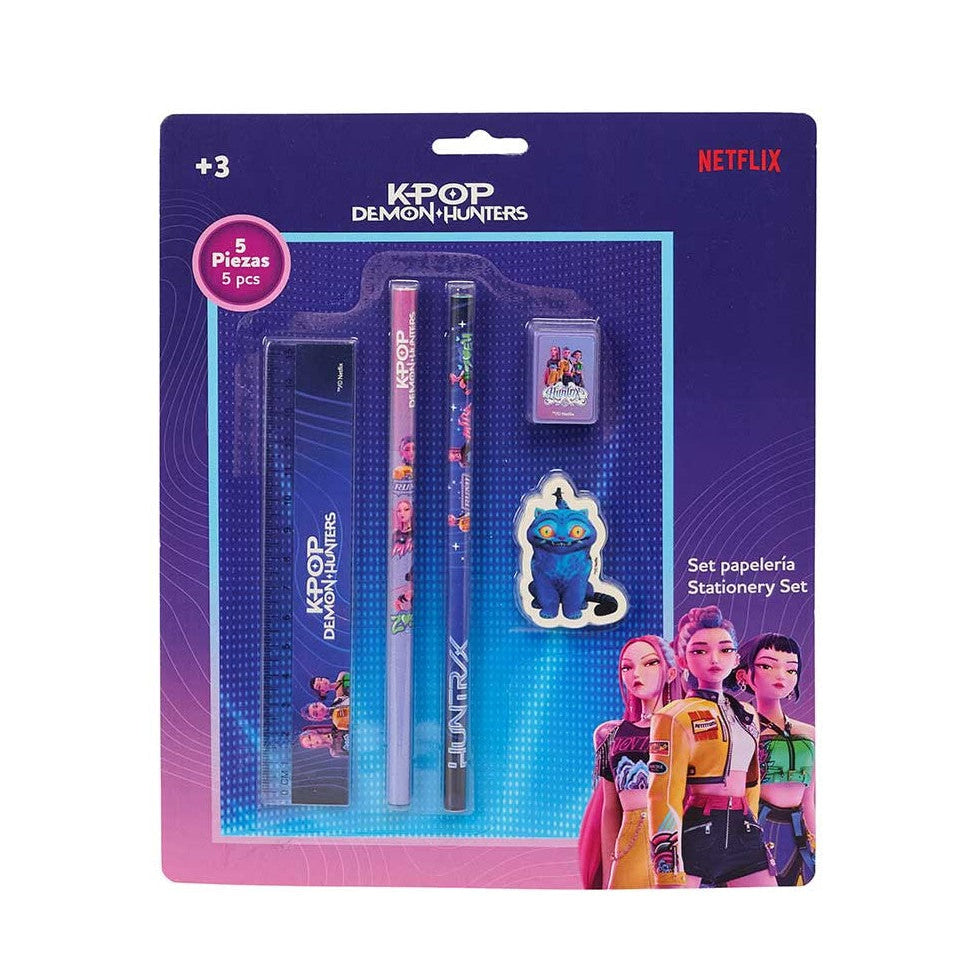 Set escritura K-POP Demon Hunters - Huntrix 5 piezas - rotuladores