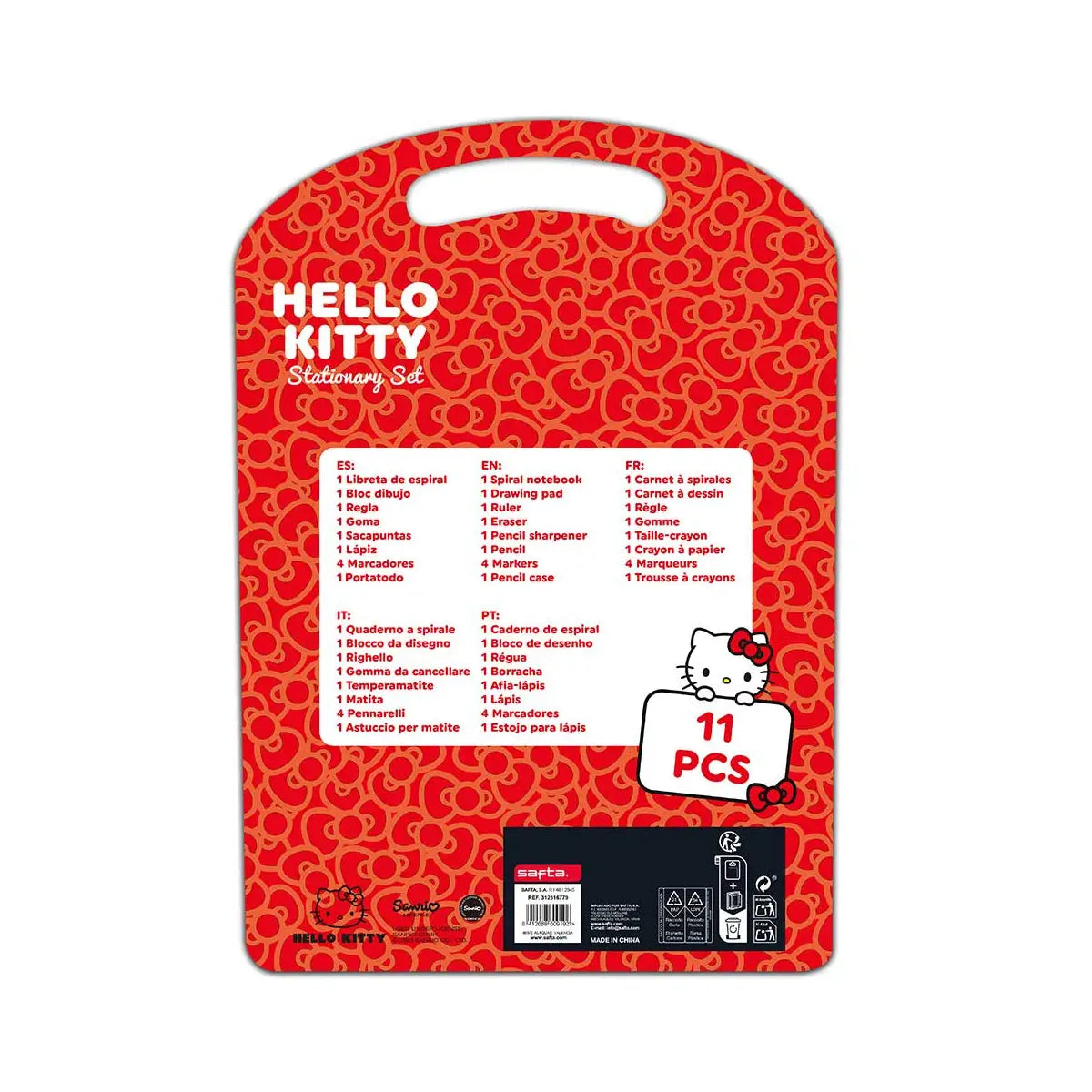 Set de papelería escritura HELLO KITTY iconic - Estuche