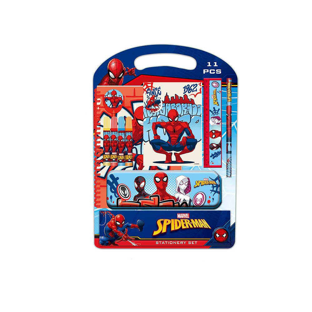 Set de papelería escritura SPIDERMAN Attack perfecto para regalo - Estuche