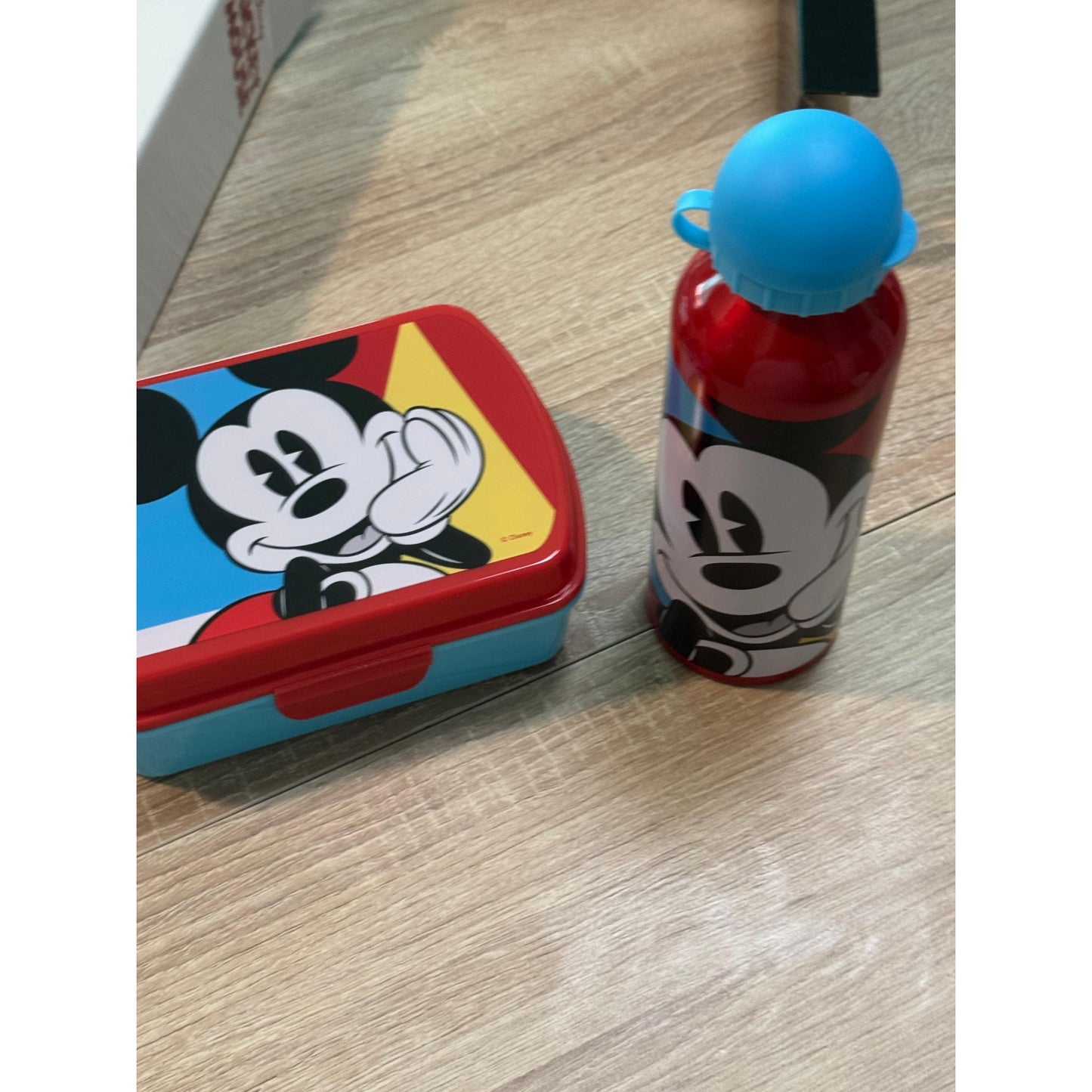 Set de cantimplora aluminio 500ml + Sandwichera Disney Mickey - Lunchera