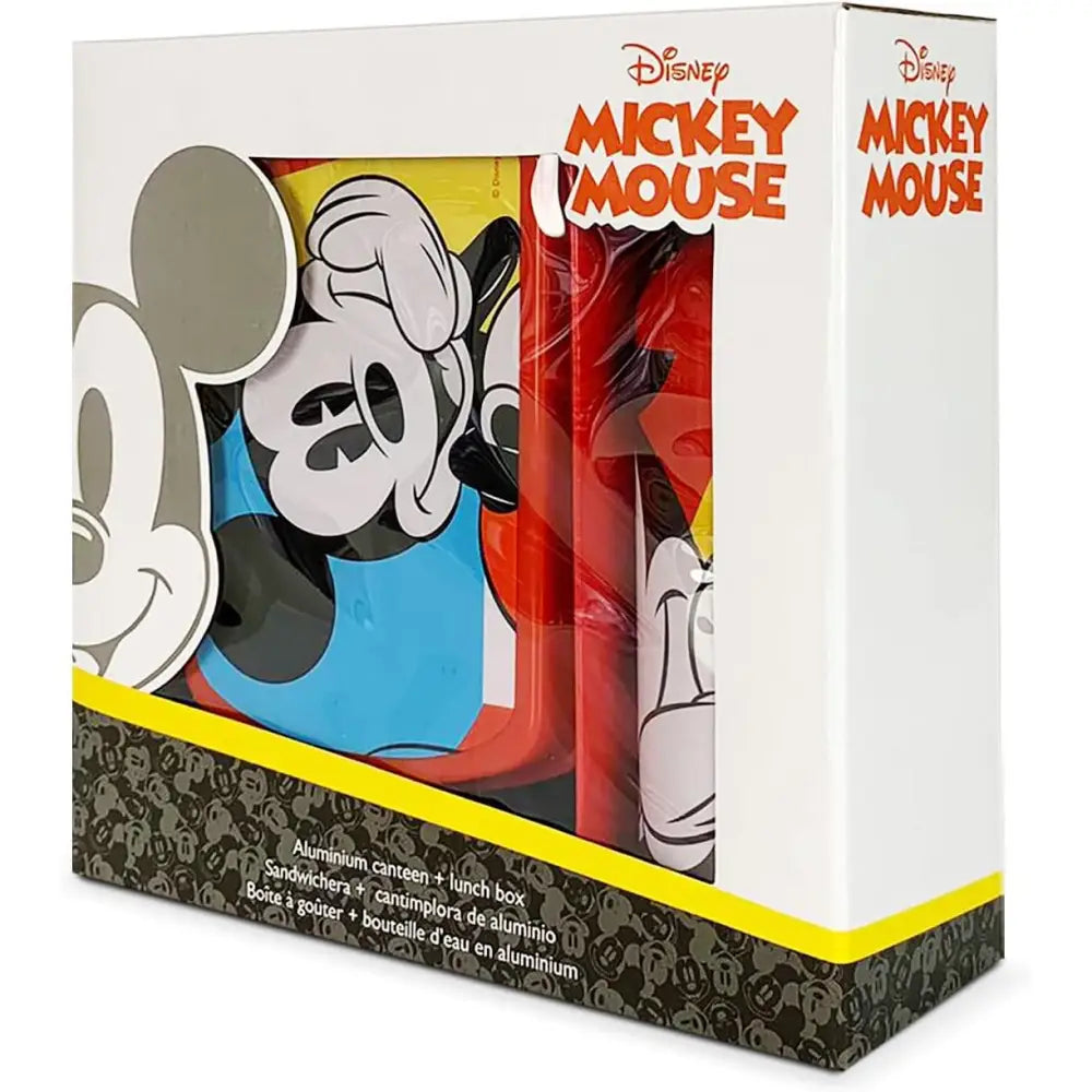 Set de sandwichera y botella aluminio 500ml Disney Mickey Lunchera
