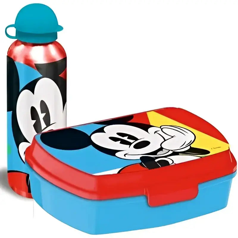 Set de sandwichera y botella aluminio 500ml Disney Mickey Lunchera