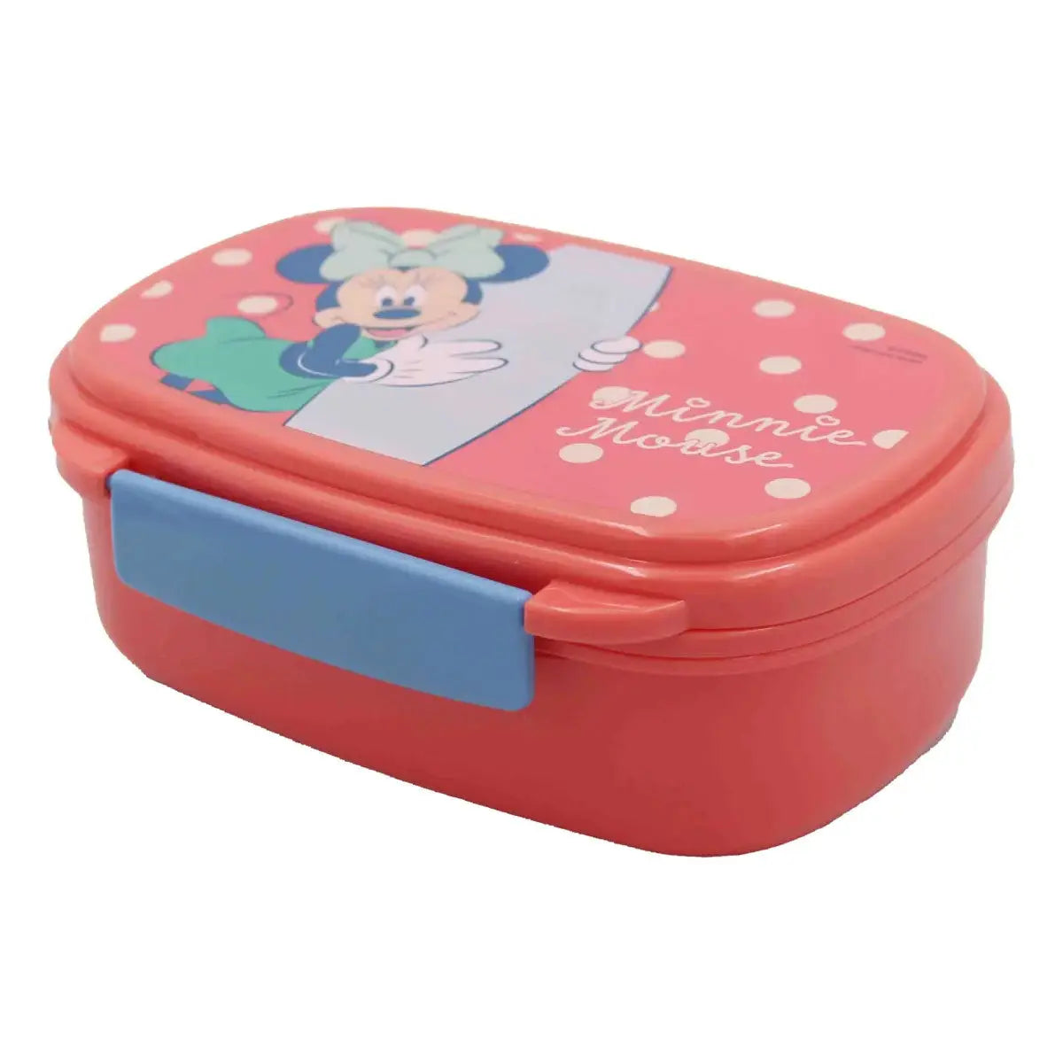 Set sandwichera lonchera tupper con cubiertos Minnie Mouse Disney - Tupper