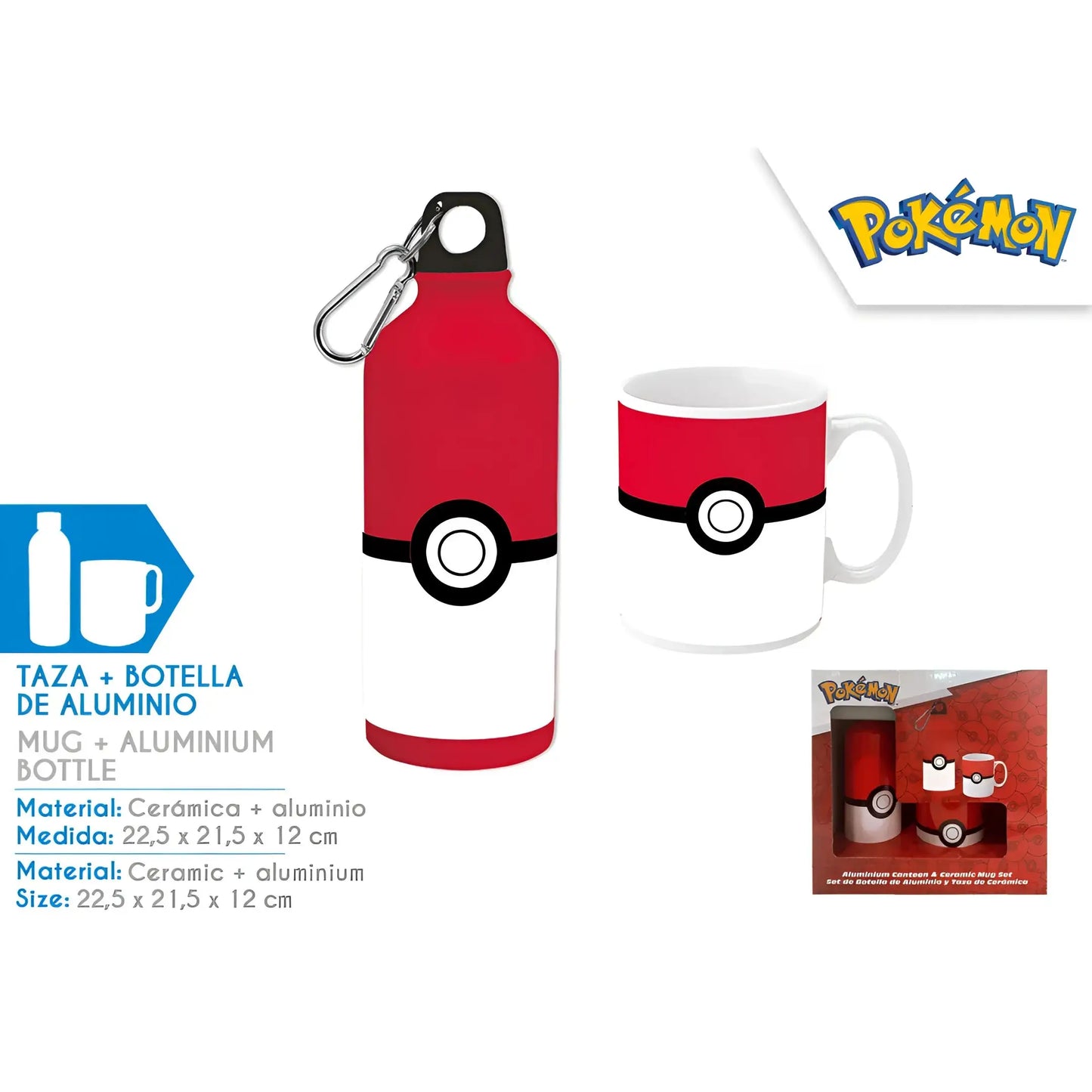 Set taza y botella cantimplora POKÉMON - set