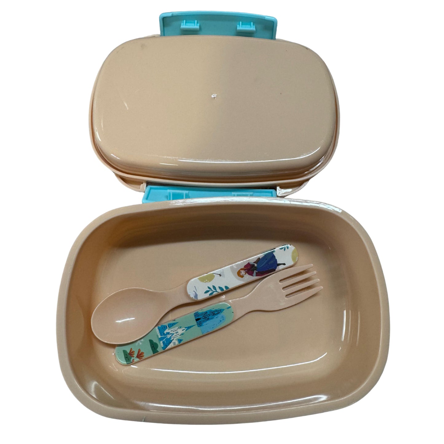 Set túper lonchera sandwichera con cubiertos Frozen - Tupper