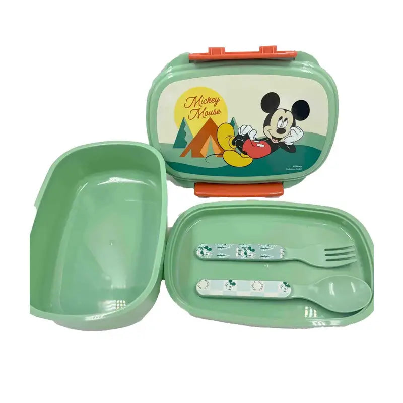Set túper lonchera sandwichera con cubiertos Mickey Tupper