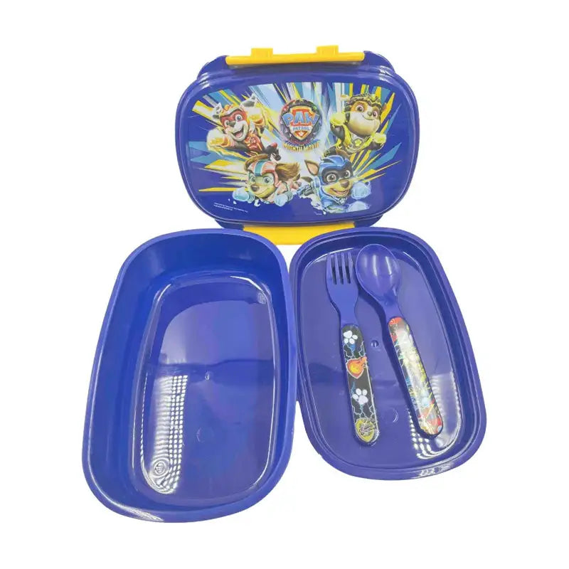 Set túper lonchera sandwichera con cubiertos Patrulla Canina Tupper