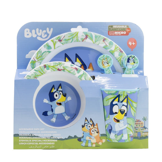 Set vajilla infantil micro Bluey y Bingo 5 piezas