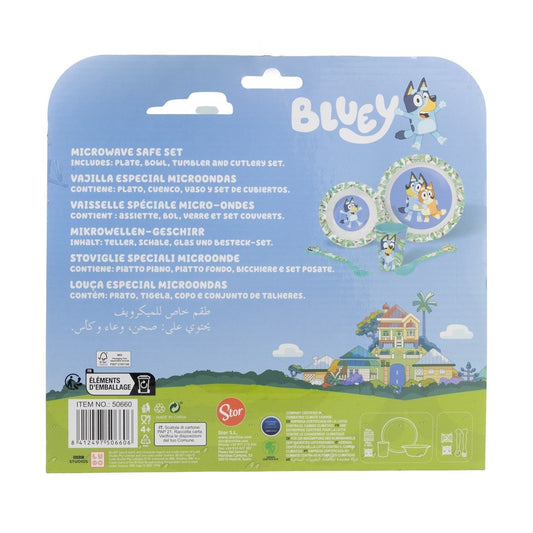 Set vajilla infantil micro Bluey y Bingo 5 piezas