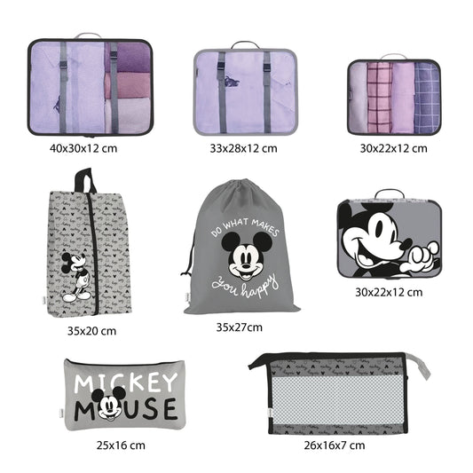 Set de viaje Organizador equipaje 8 piezas Mickey Mouse Disney