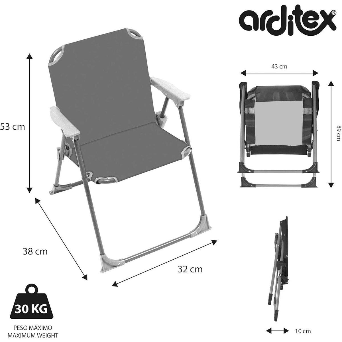 Silla Marvel plegable infantil para interior, exterior, playa y piscina