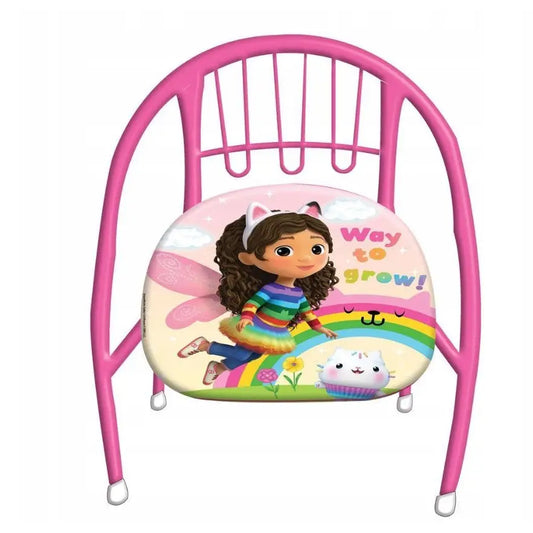 Silla metálica infantil Gabby´s Dollhouse para interior exterior 36x35x36cm