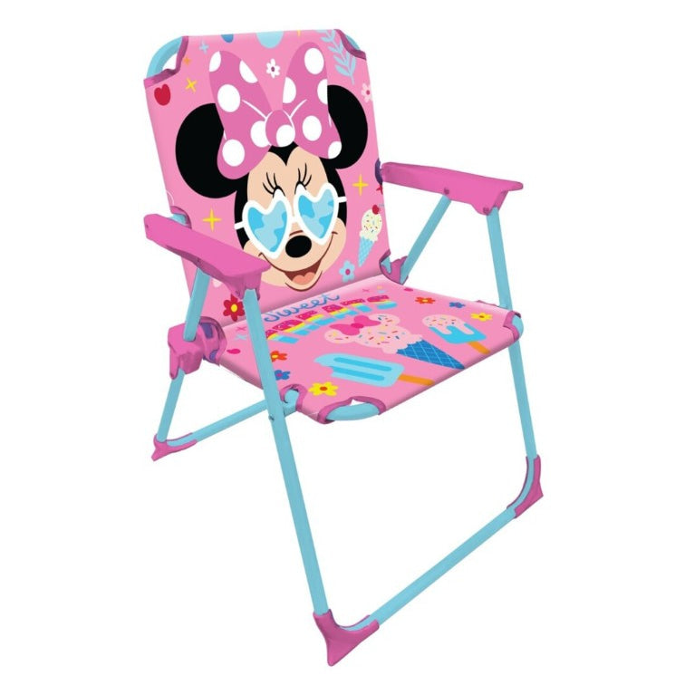 Silla plegable infantil Minnie Mouse para interior exterior playa piscina