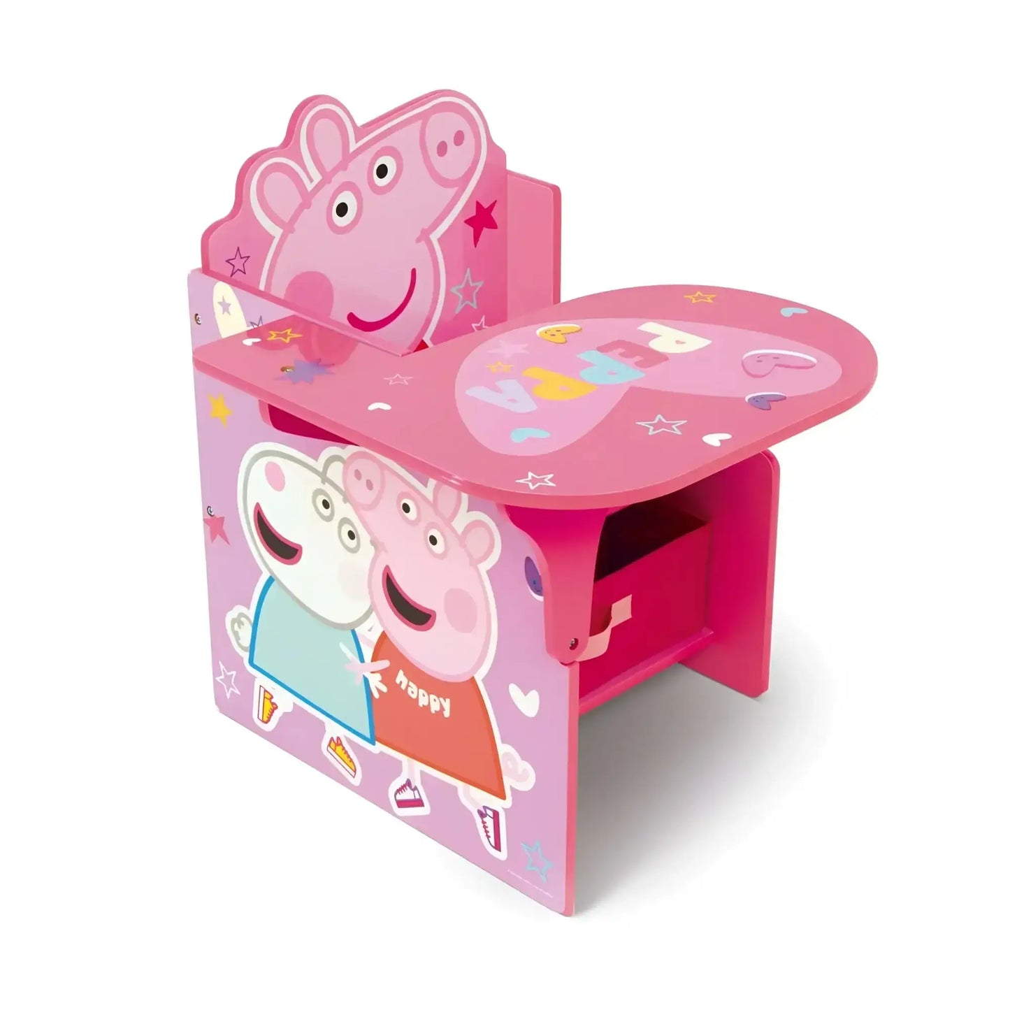 Silla Pupitre infantil con cajón de PEPPA PIG