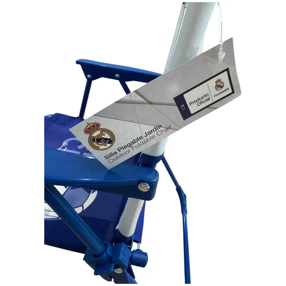 Silla Real Madrid plegable infantil para interior exterior playa piscina 38X32X53CM