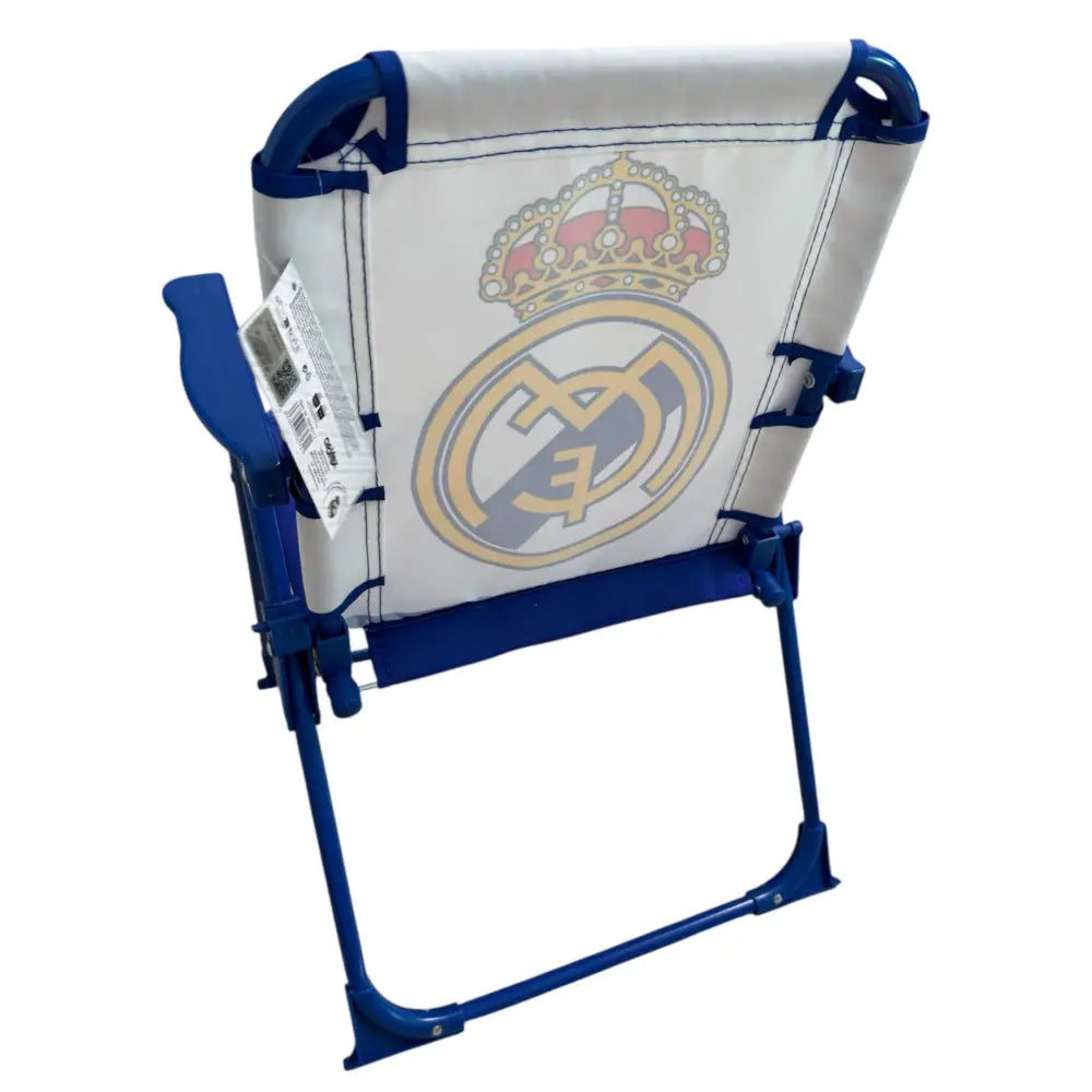 Silla Real Madrid plegable infantil para interior exterior playa piscina 38X32X53CM