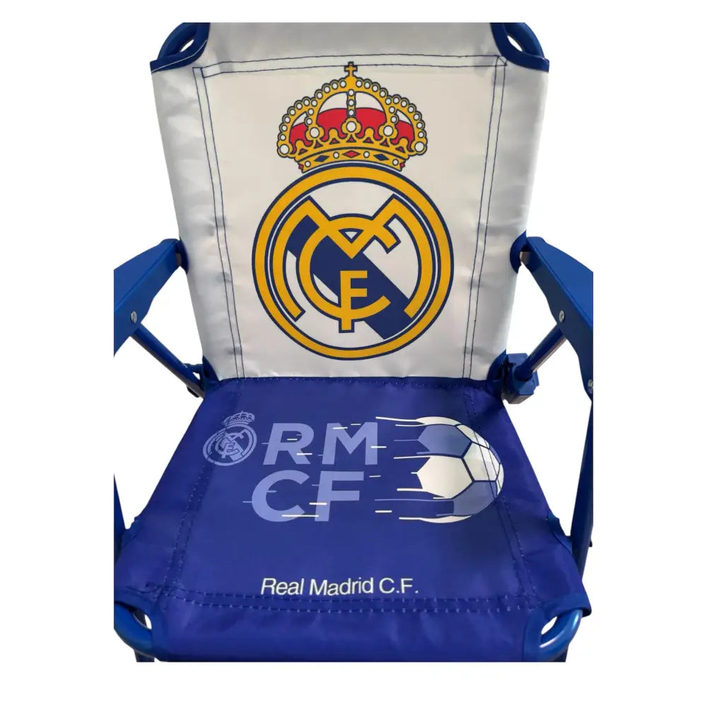 Silla Real Madrid plegable infantil para interior exterior playa piscina 38X32X53CM
