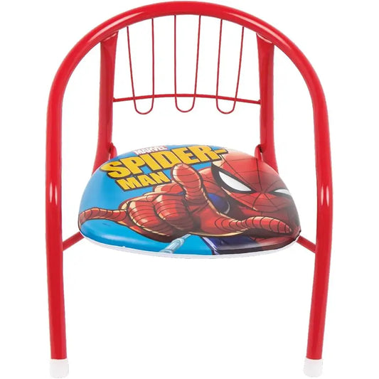 Silla Spiderman infantil para interior exterior de metal 35.5x30x33.5CM