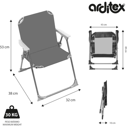 Silla Spidey plegable infantil para interior exterior playa piscina 38X32X53CM