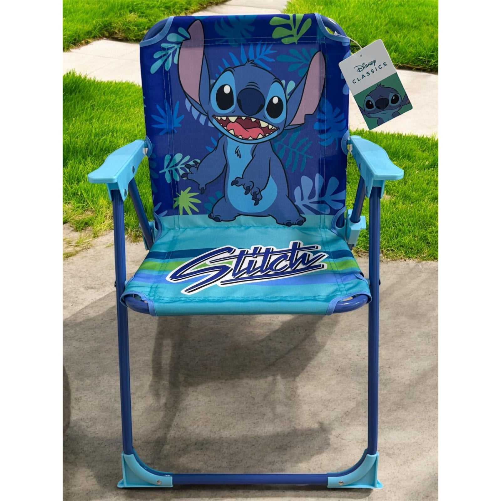Silla Stitch plegable infantil compacta para interior y exterior