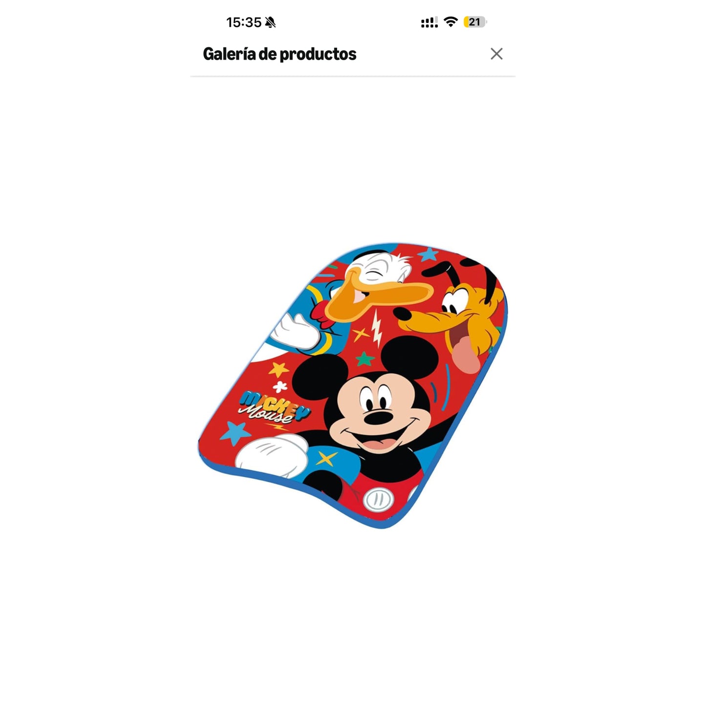 Tabla natación Mickey Mouse Disney Kickboard 30x42xcm - tabla de surf