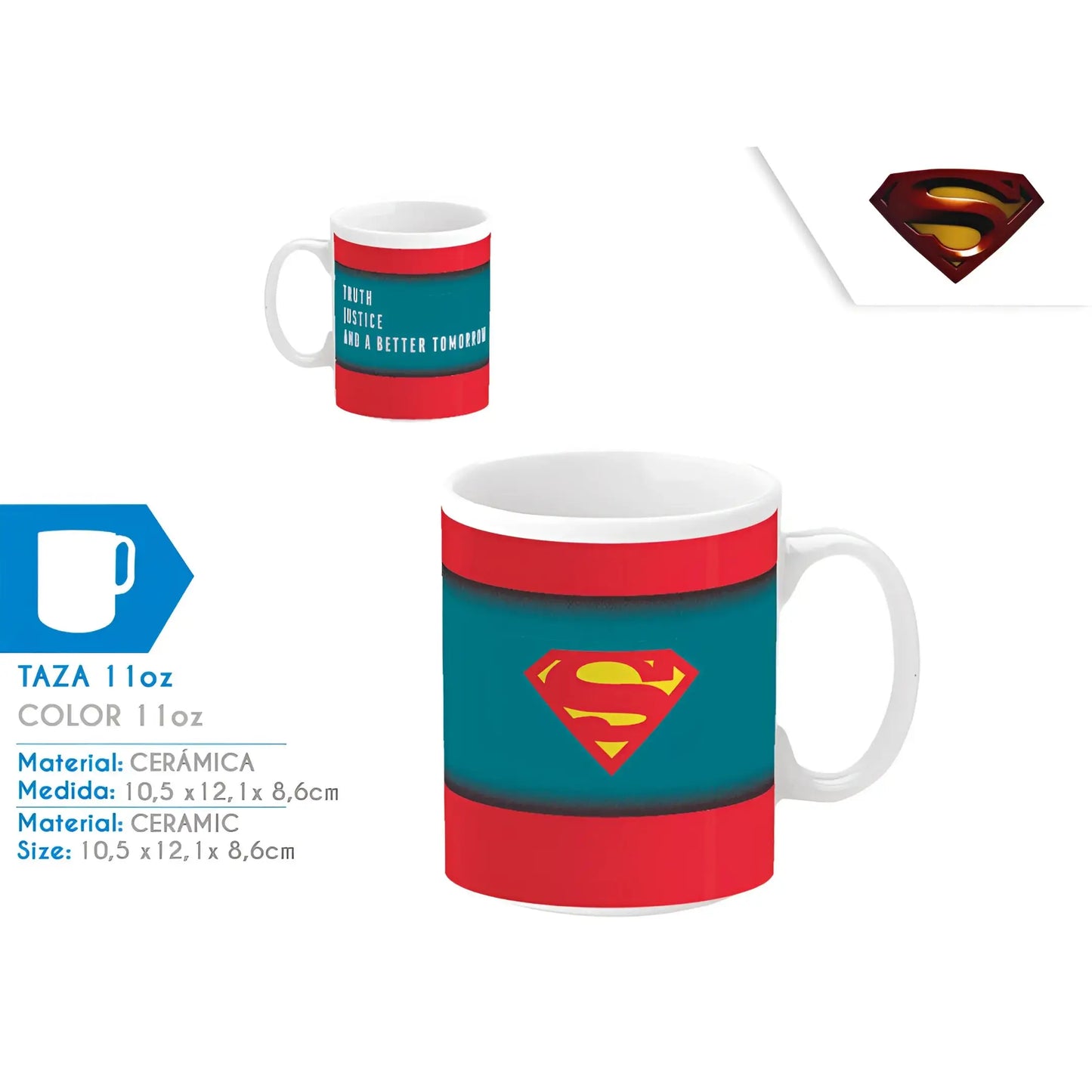 Taza de cerámica SUPERMAN 325ml