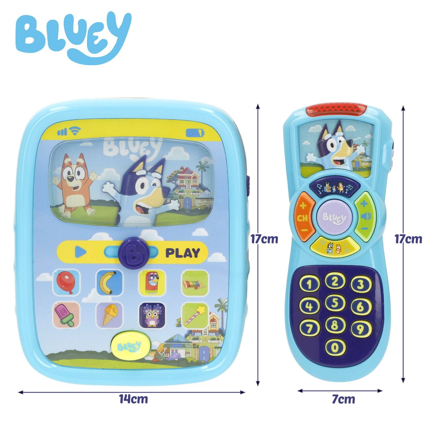 Teléfono y tablet Bluey mi primer set con luz sonido - Juguete