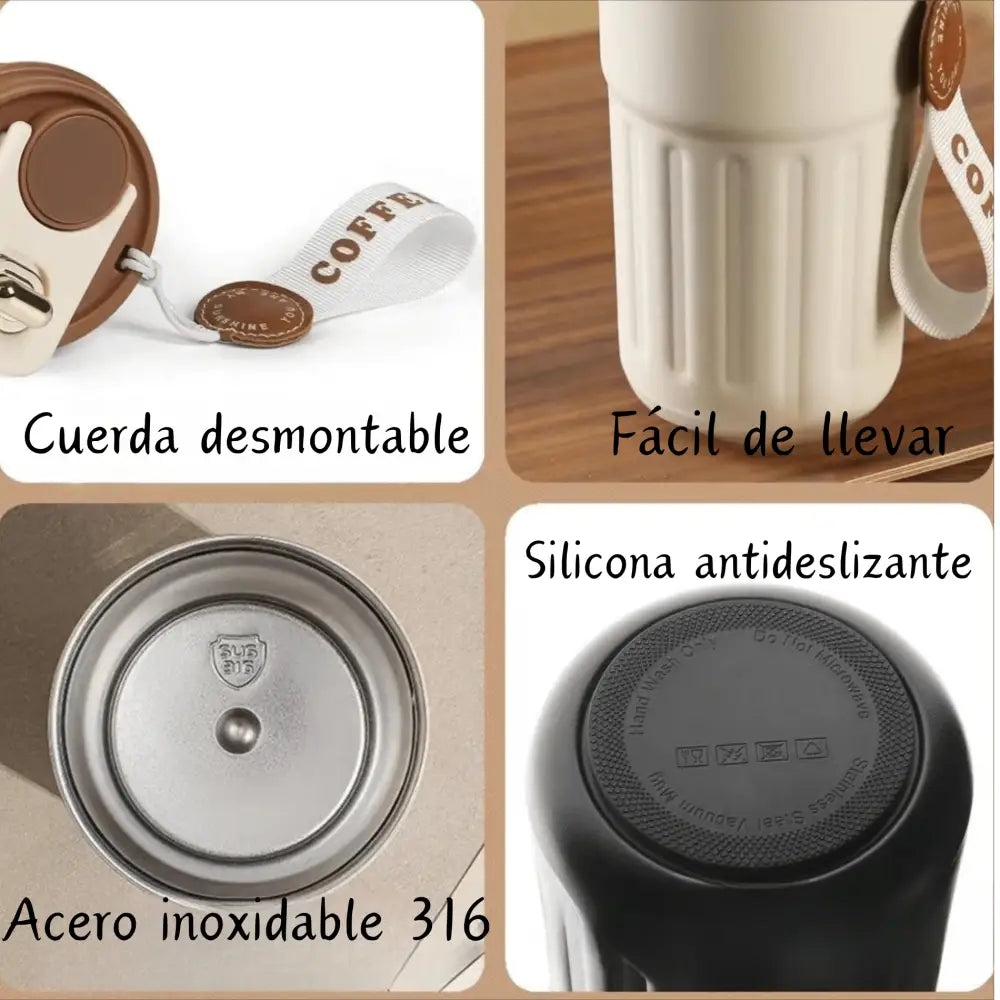 Termo inteligente con pantalla digital de temperatura hermético y a prueba fugas botella térmica portátil para viaje