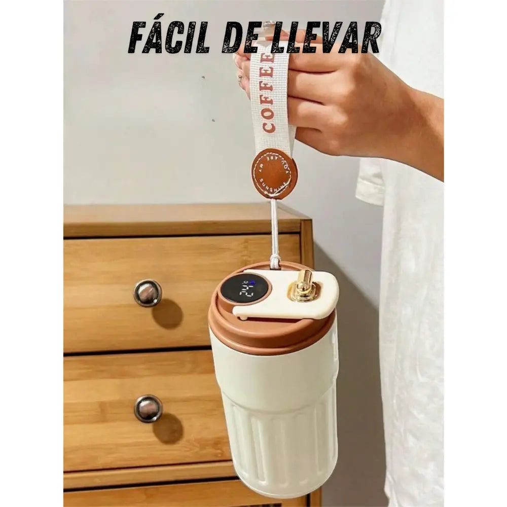 Termo inteligente con pantalla digital de temperatura hermético y a prueba fugas botella térmica portátil para viaje