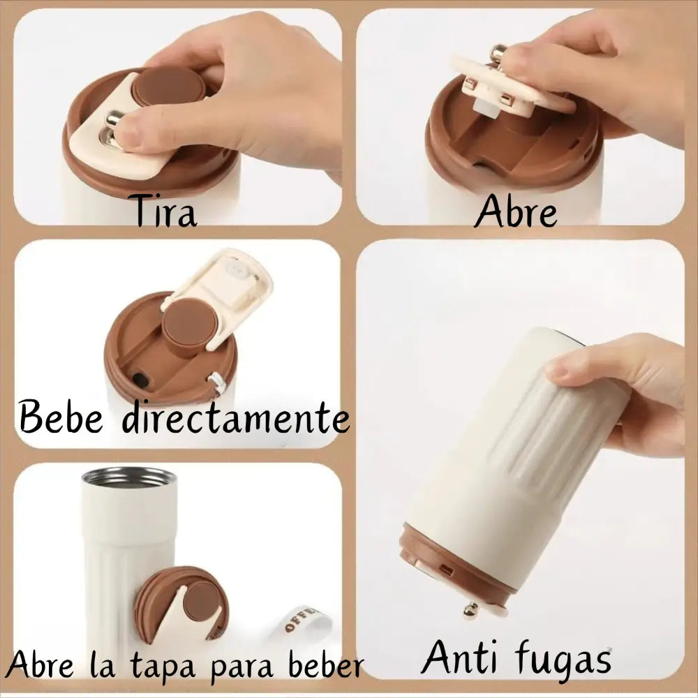 Termo inteligente con pantalla digital de temperatura hermético y a prueba fugas botella térmica portátil para viaje