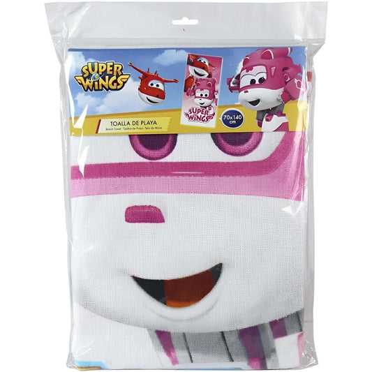 Toalla infantil Super Wings microfibra para playa y piscina 70x140cm