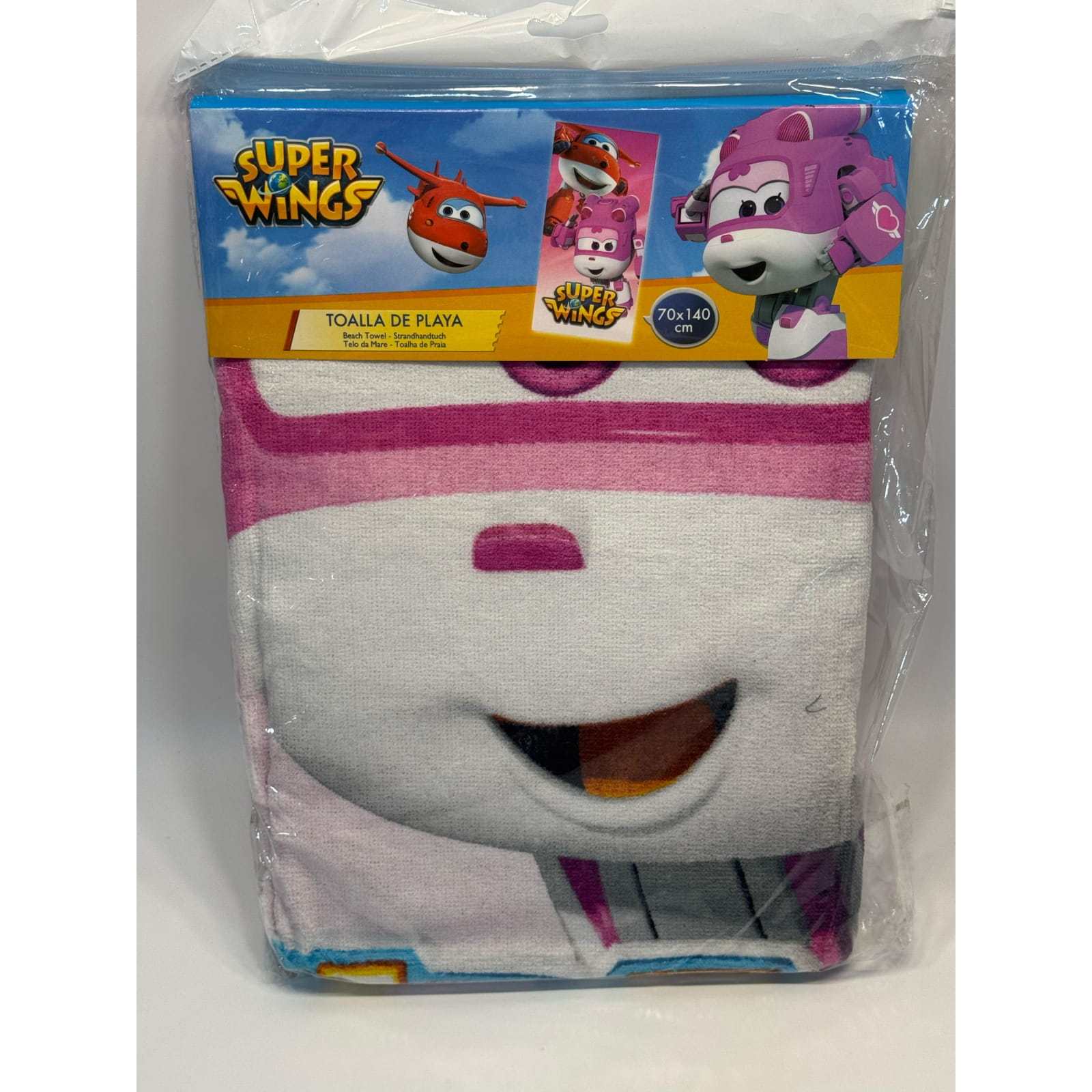 Toalla de microfibra Super Wings 70x140cm para niños playa y piscina