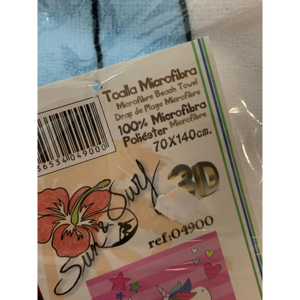 Toalla Playa Piscina Arcoiris 70x140cm de microfibra para niños y adultos Sun and Surf