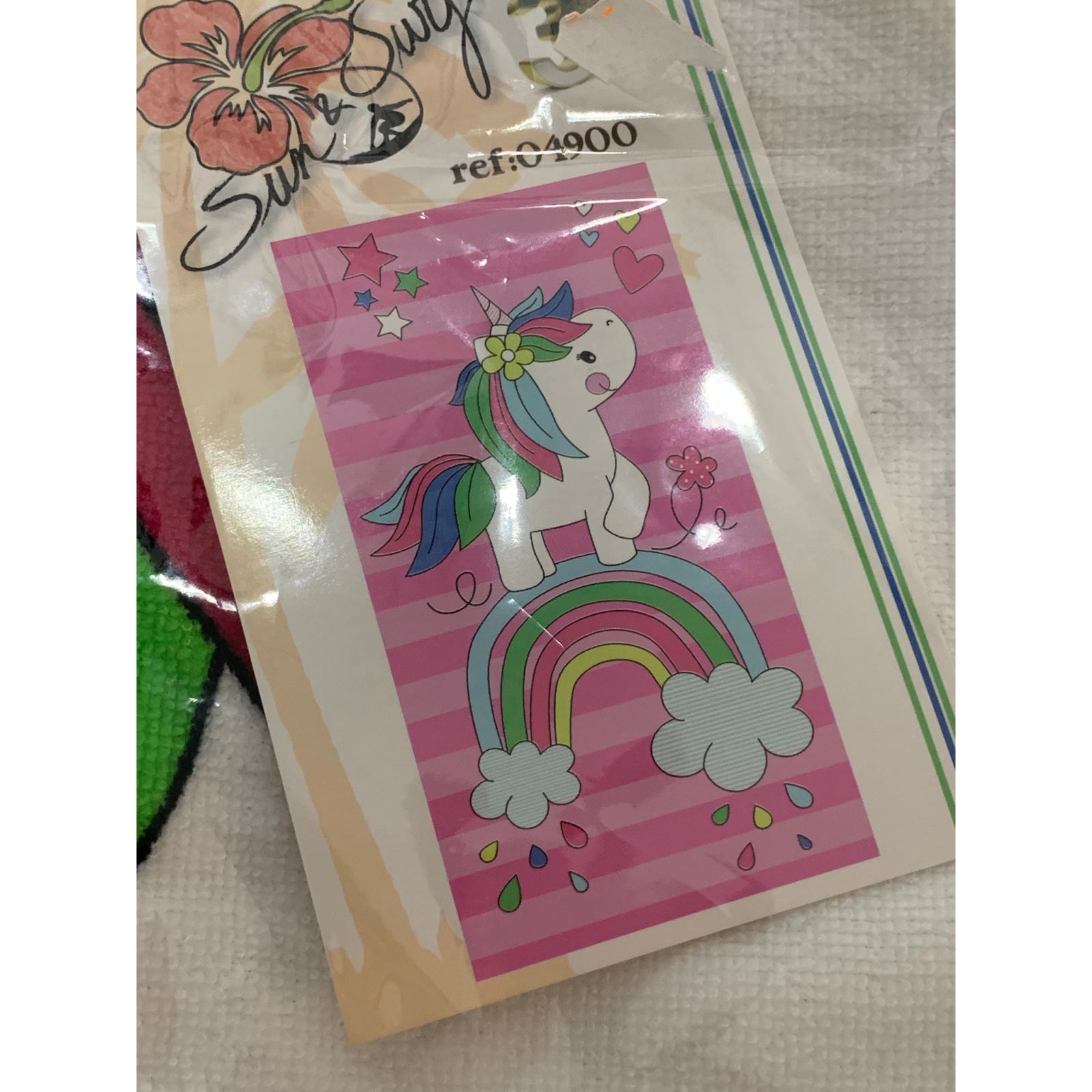 Toalla Playa Piscina Arcoiris unicornio 70x140cm de microfibra para niños y adultos - Sun and Surf