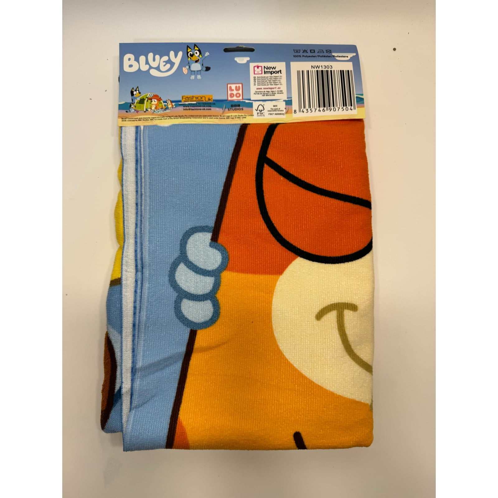 Toalla playa piscina Bluey infantil de microfibra