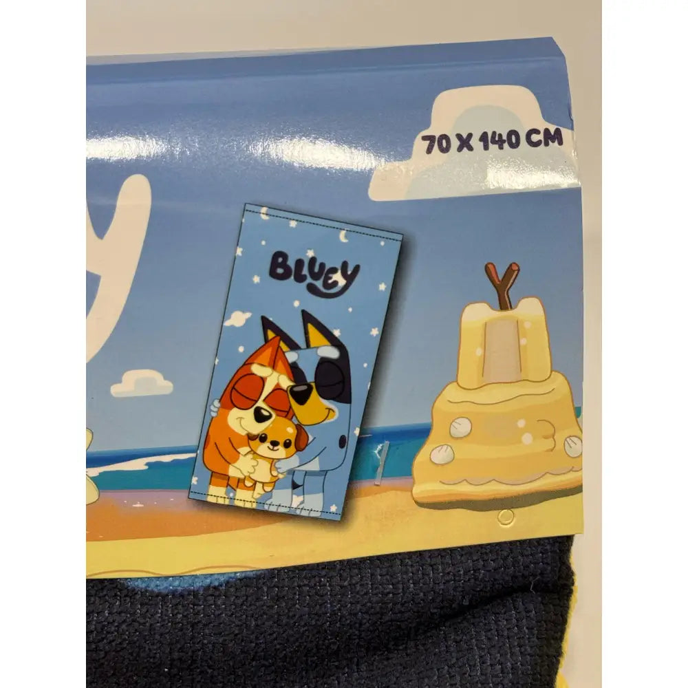 Toalla Playa Piscina Bluey Osito 70x140cm infantil de microfibra para niños
