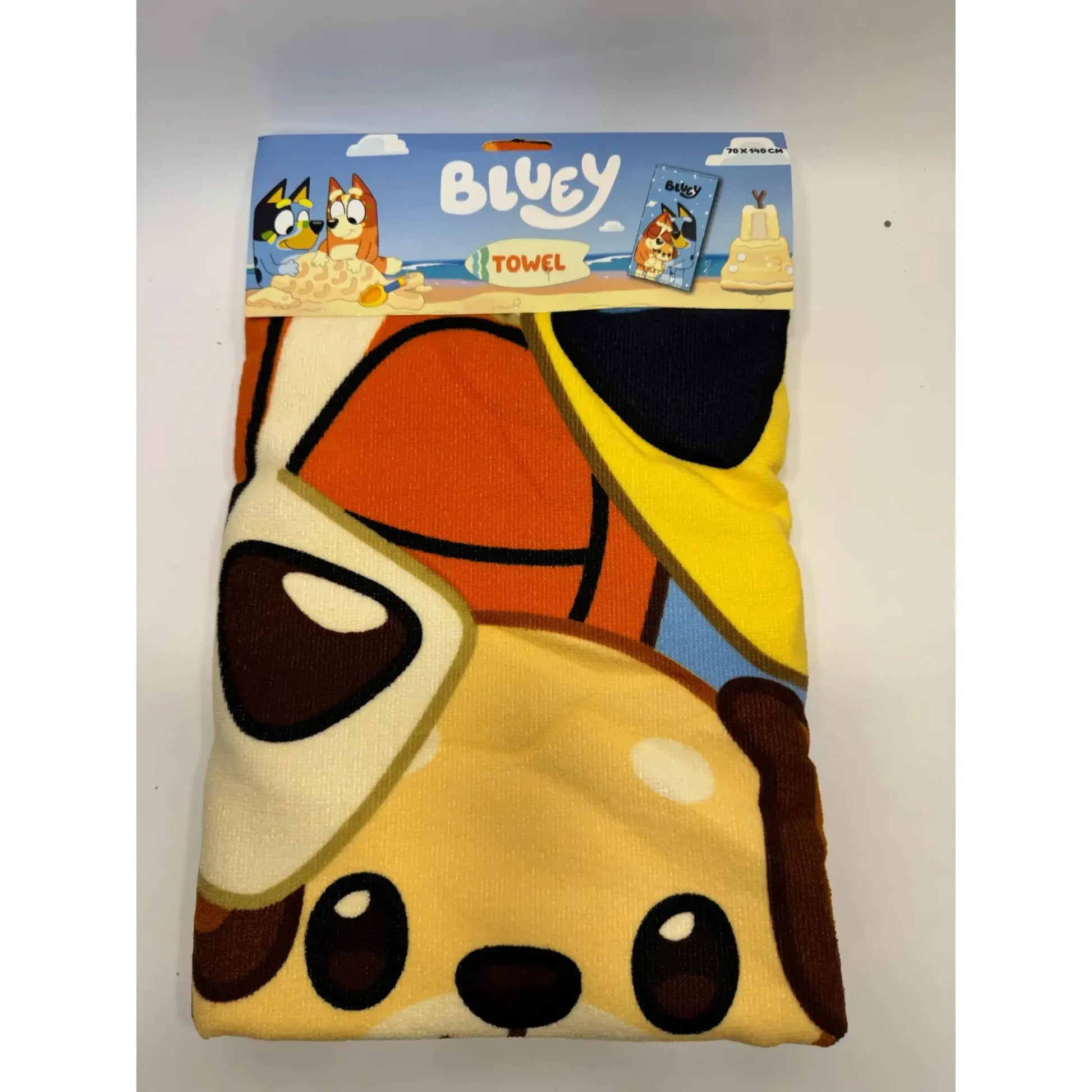 Toalla Playa Piscina Bluey Osito 70x140cm infantil de microfibra para niños