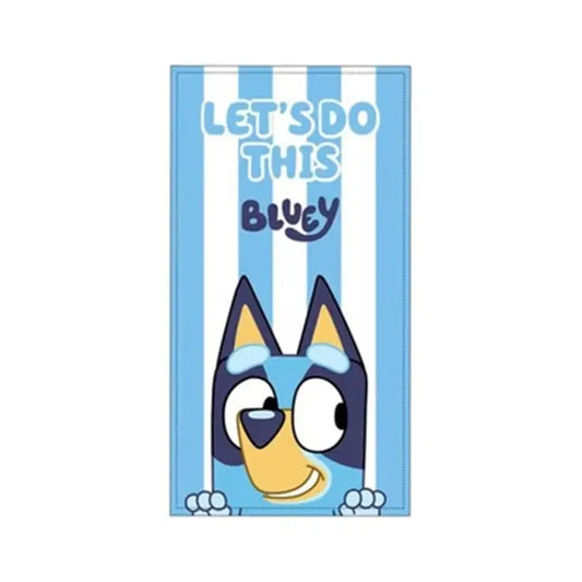Toalla Playa Piscina Bluey Rallas 70x140cm infantil de microfibra para niños