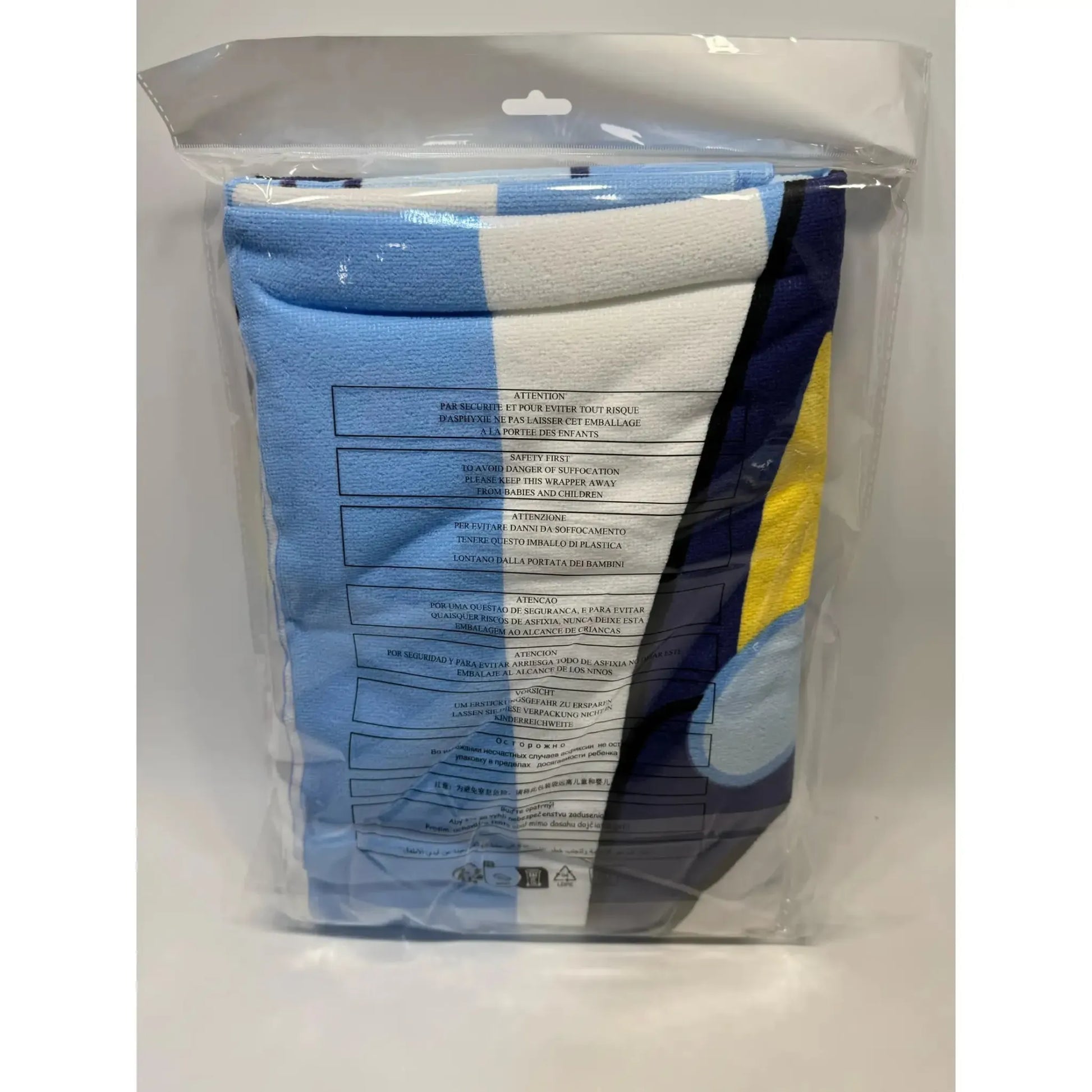 Toalla Playa Piscina Bluey Rayas 70x140cm infantil de microfibra para niños