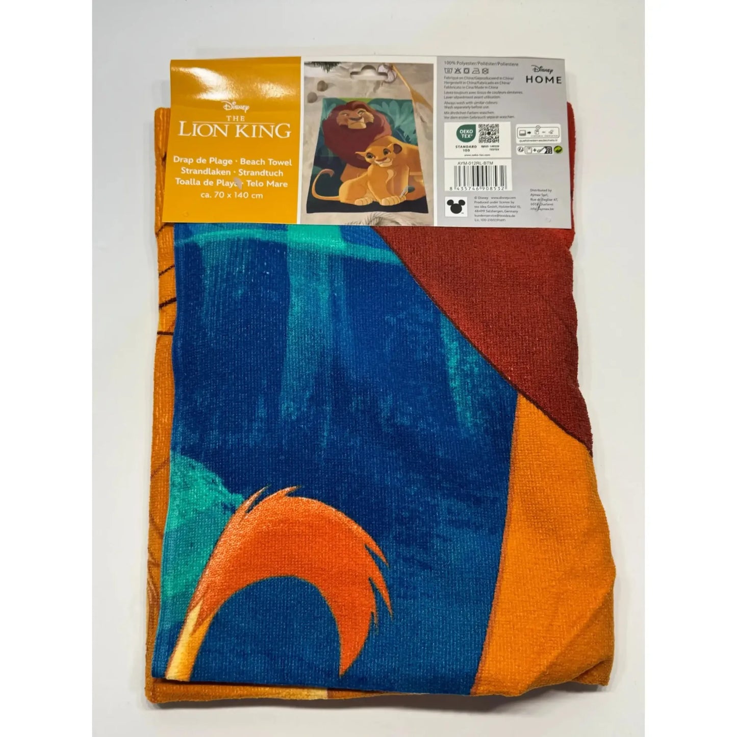 Toalla Playa Piscina Disney Rey Leon 70x140cm infantil de microfibra para niños - leon
