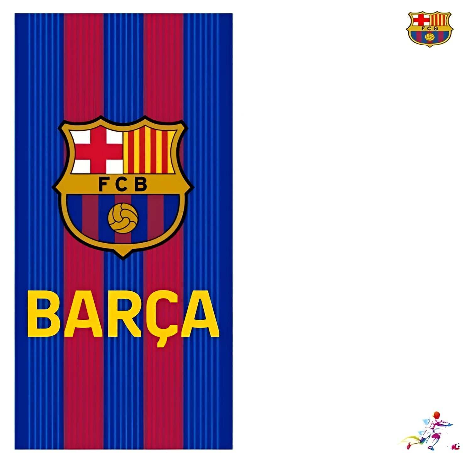 Toalla playa piscina FC Barcelona infantil de microfibra 70x140 cm