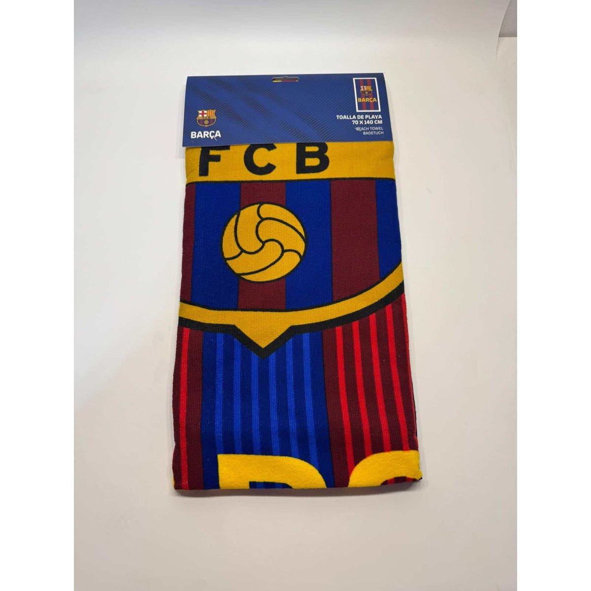 Toalla playa piscina FC Barcelona infantil de microfibra