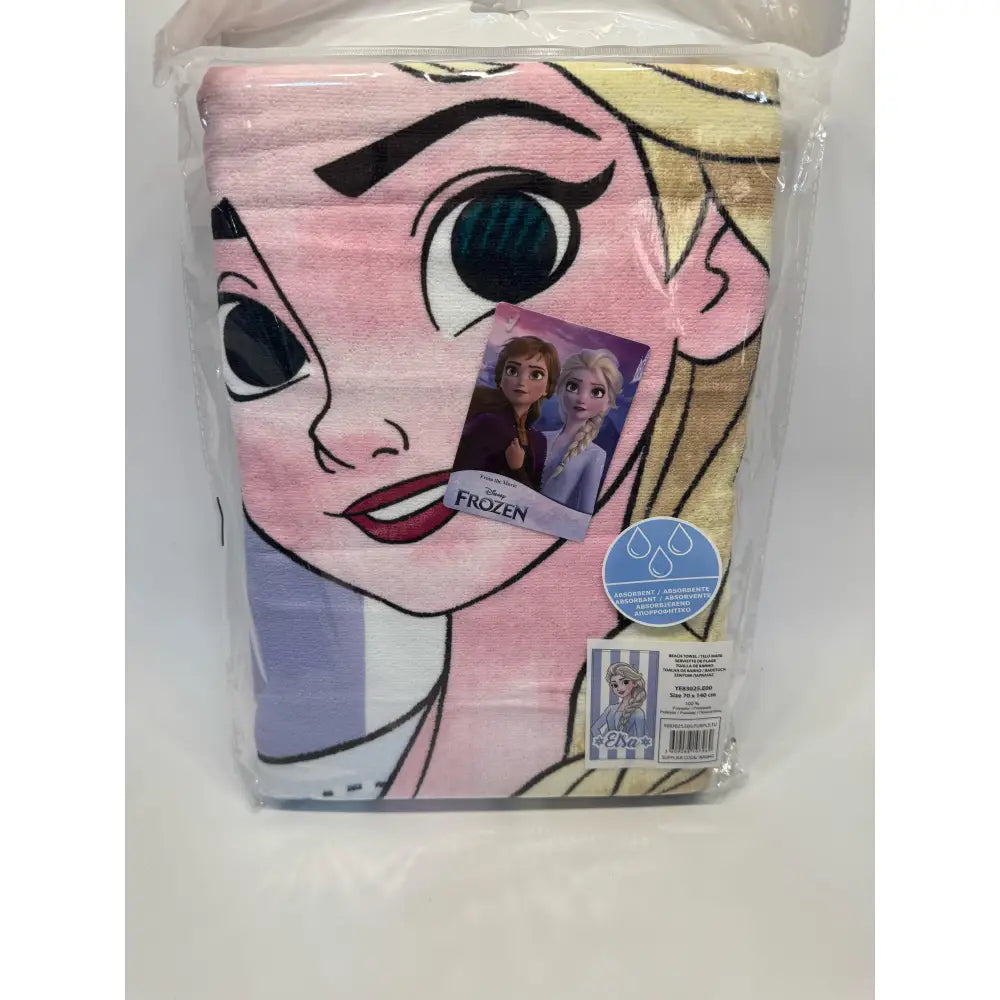 Toalla Playa Piscina Frozen Elsa 70x140cm infantil de microfibra para niños