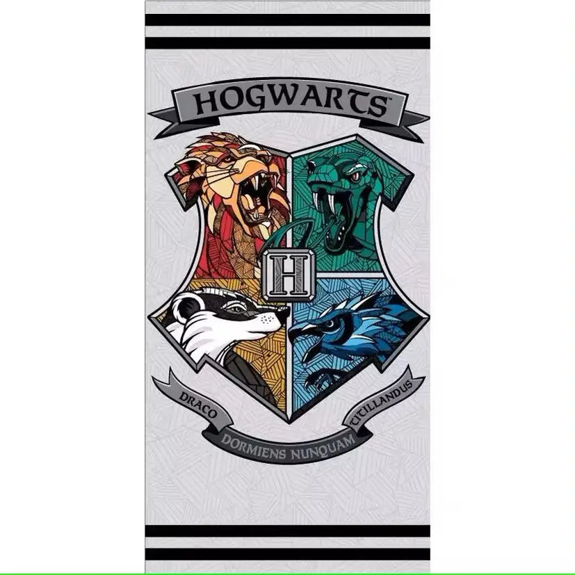Toalla Playa Piscina Harry Potter Hogwarts 70x140cm infantil de microfibra para niños