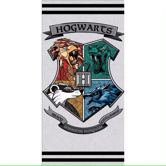 Toalla Playa Piscina Harry Potter Hogwarts 70x140cm infantil de microfibra para niños