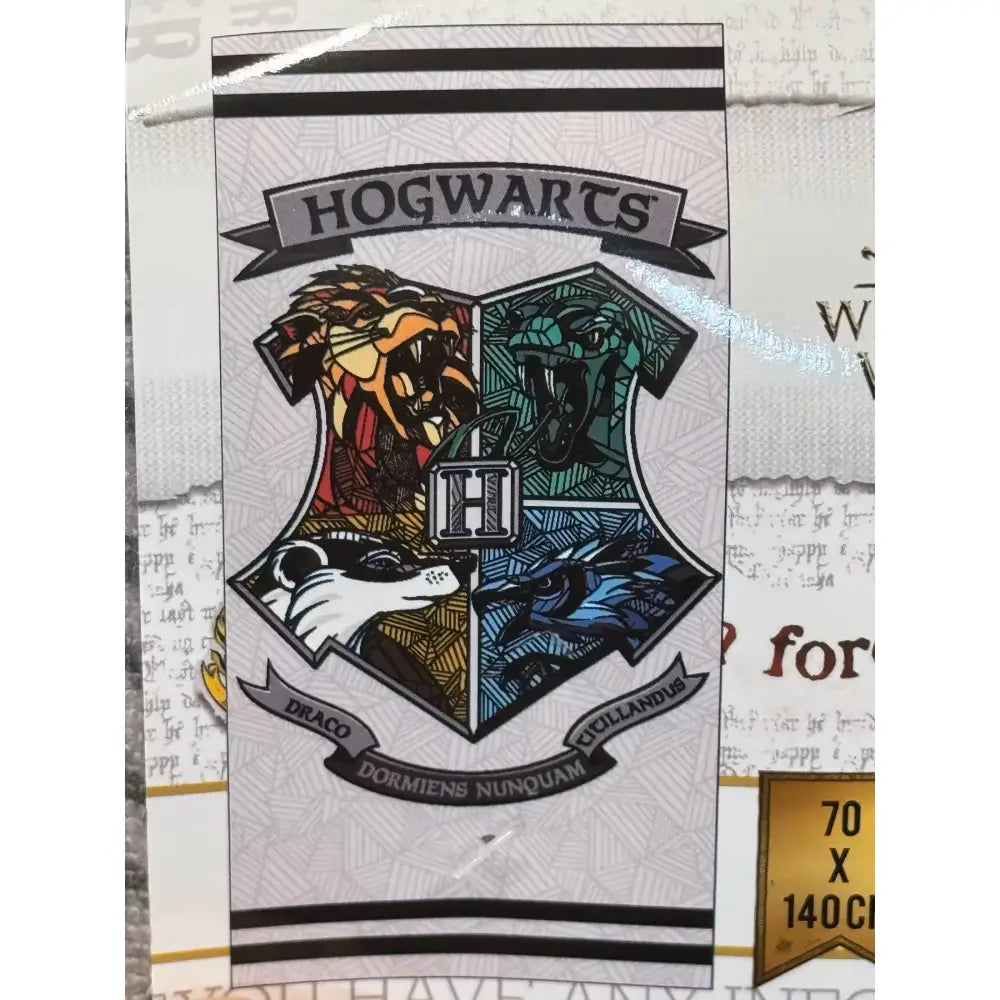 Toalla Playa Piscina Harry Potter Hogwarts 70x140cm infantil de microfibra para niños