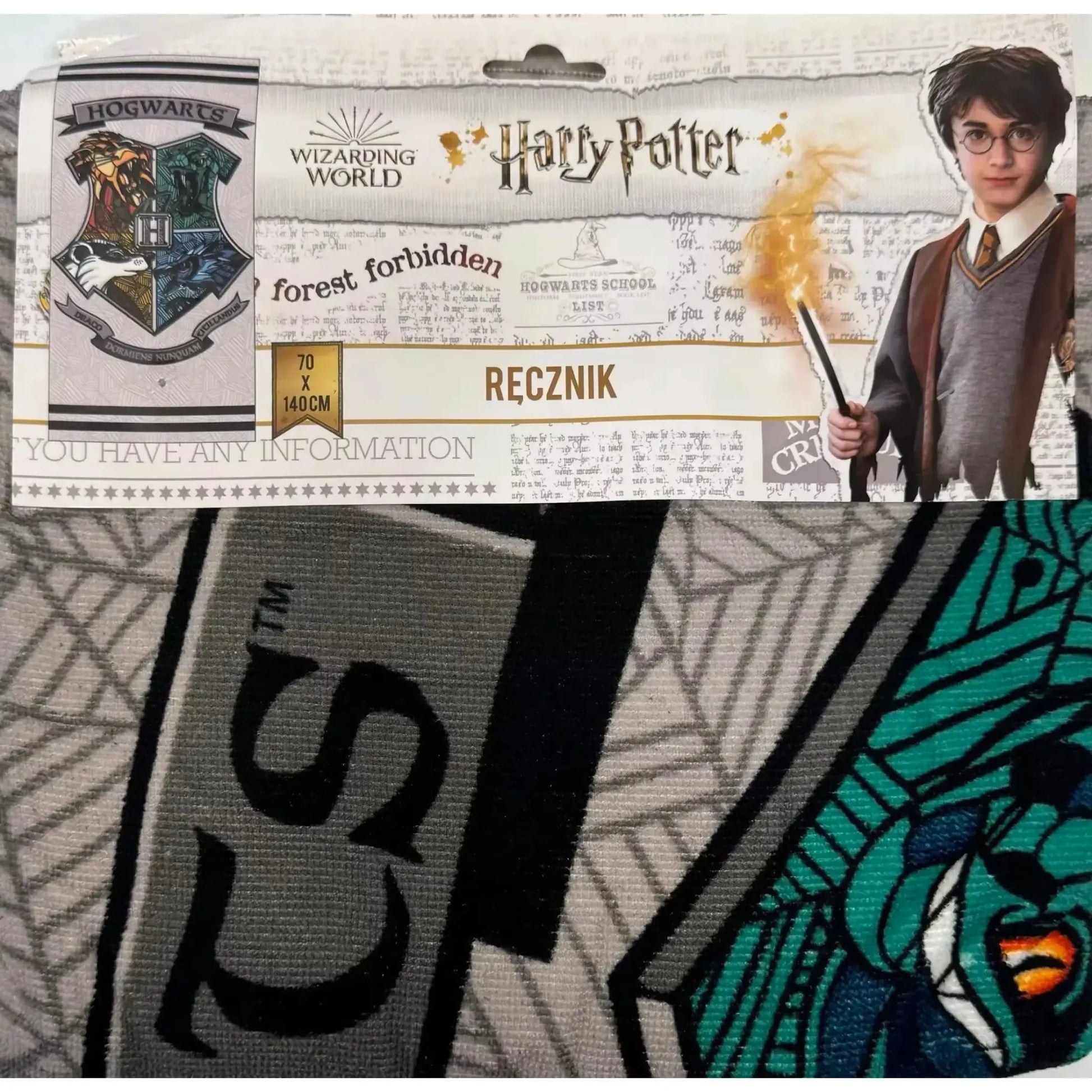 Toalla Playa Piscina Harry Potter Hogwarts 70x140cm infantil de microfibra para niños