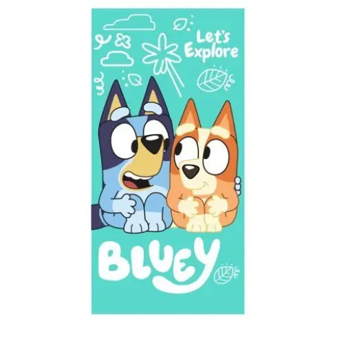 Toalla Playa Piscina Infantil Bluey y Bingo de 70x140cm